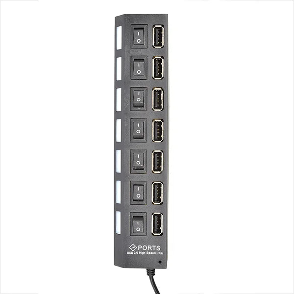 MULTIPLICADOR HUB USB 2.0 SWITCH LED X7