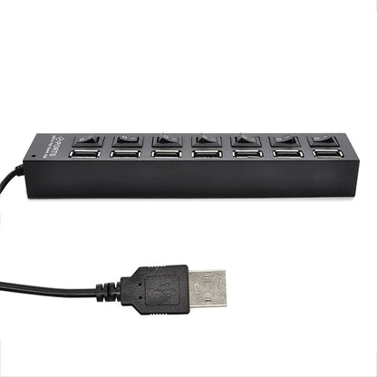 MULTIPLICADOR HUB USB 2.0 SWITCH LED X7