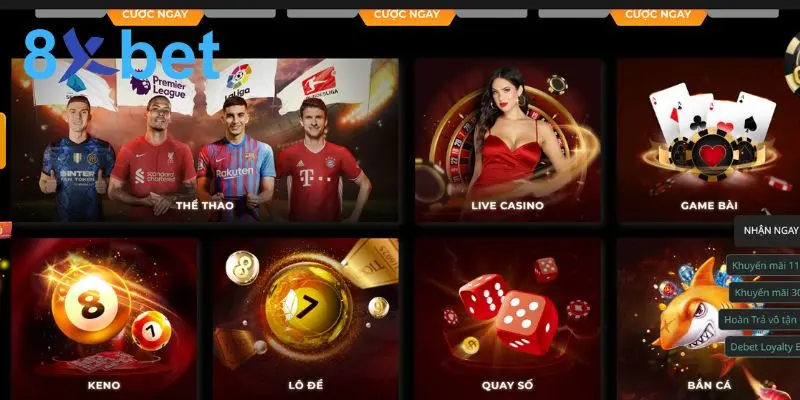 Game bài 8xbet - Nơi làm giàu của nhiều anh em cược thủ Kho game bài 8xbet đa dạng